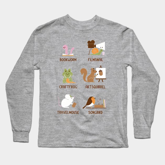 Bookworm And Friends Long Sleeve T-Shirt by HandsOffMyDinosaur